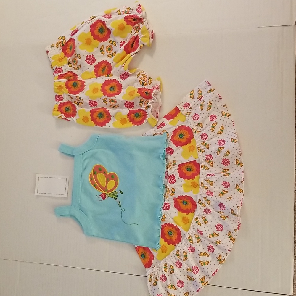 LILYPAD 3PC OUTFIT SET skirt pant top all NWT 24M 24 mo cotton